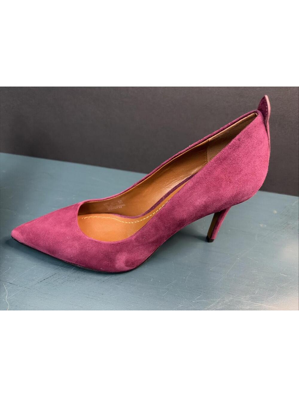 Women’s Coach Waverly Suede Plum Purple Pump New Size 6 - Picture 4 of 9